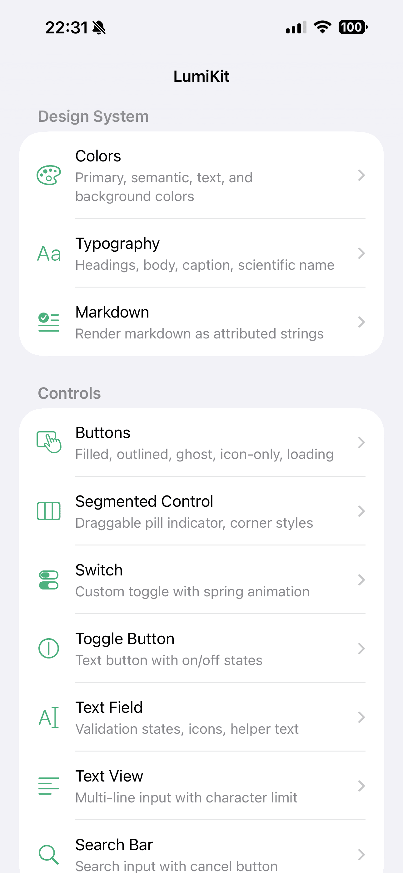 Design System & Controls