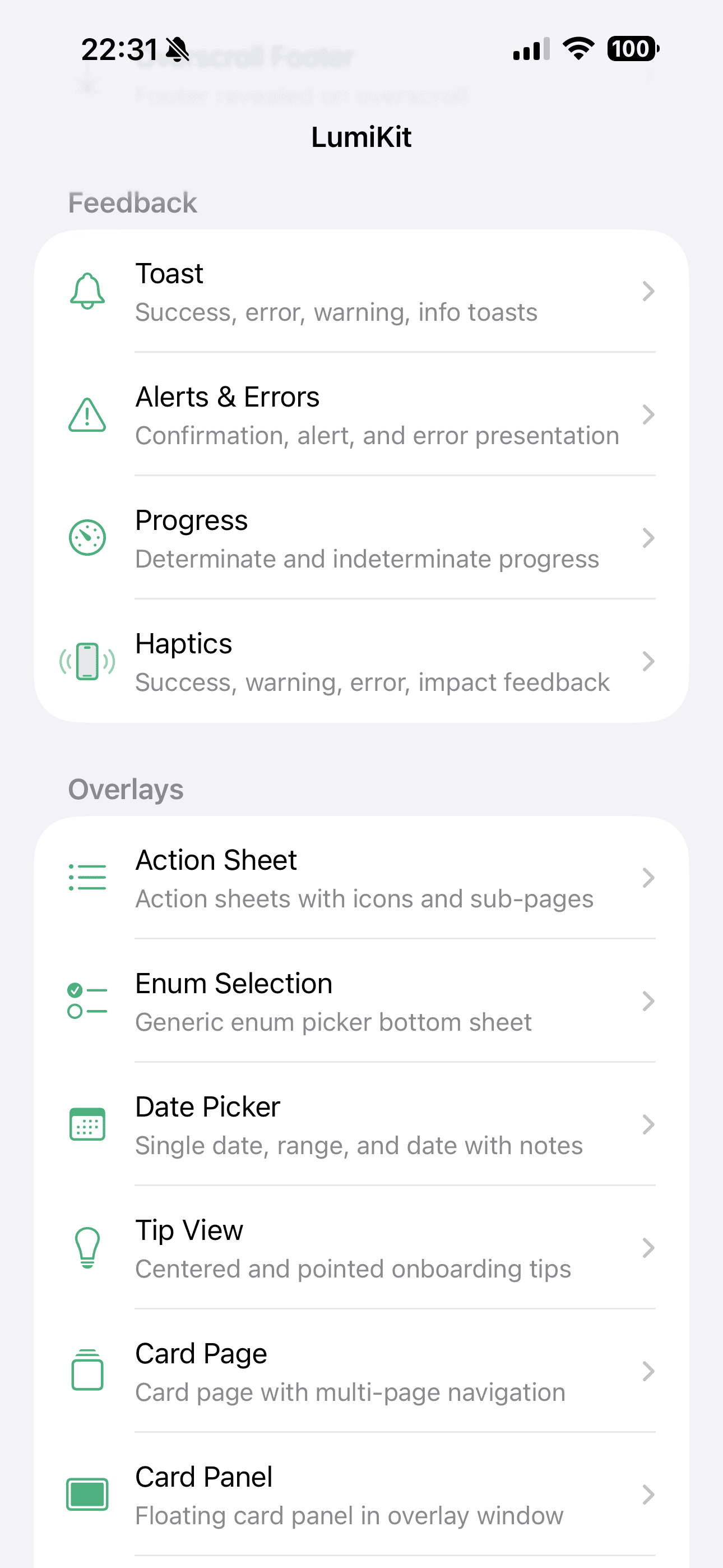 Feedback & Overlays