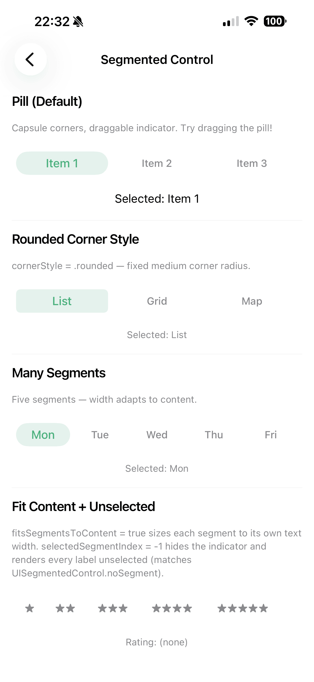 Segmented Control